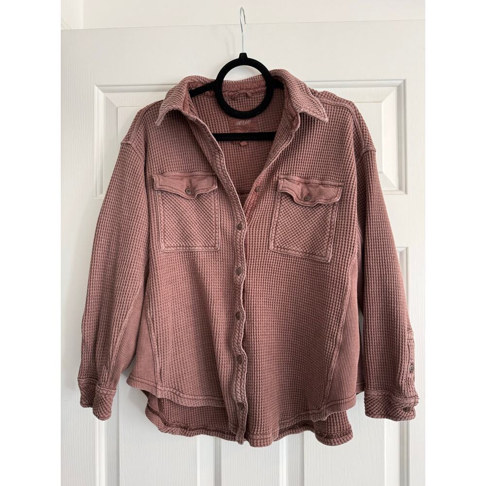 Aerie size small Lumber Jane waffle button-up shirt